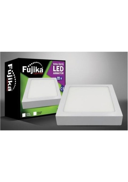 Fujika 22W 2200LM Sıva Üstü Kare Led Panel Armatür 6400K Beyaz Işık fiyatları
