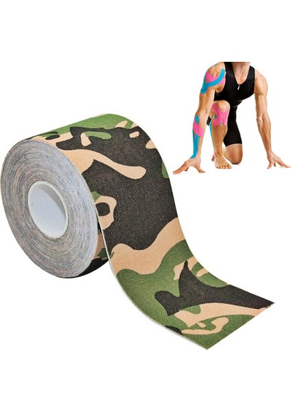 Kamuflaj Kinesio Sporcu Bandı - Camo Kinesiotape Bantlama - Sakatlık Bandı - Kinesio Bant - Kinezyo Bant - Kinesiotape 5CMX5M.