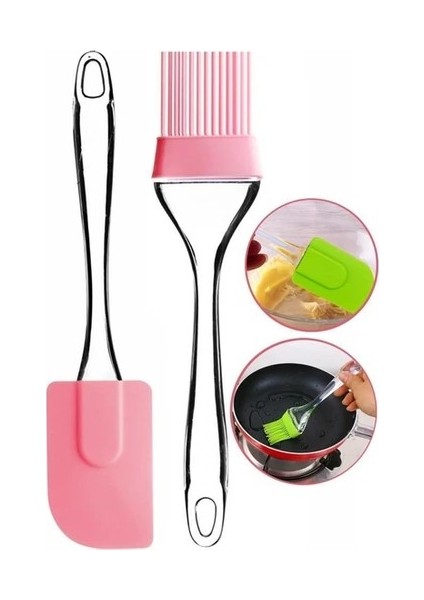 Silikon Yumurta Fırçası ve Spatula 2'li Set