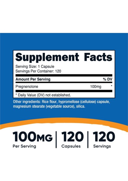 Pregnenolone 100mg, 120 Capsul.tr Tek Yetkili Satıcısı Ozelsporcugıdaları'dır