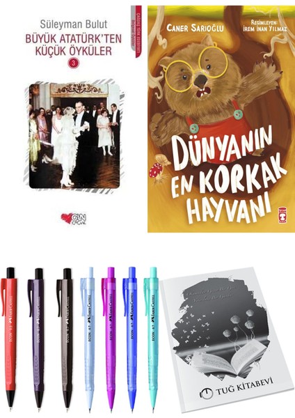 Dünyanın En Korkak Hayvanı ve Büyük Atatürk'ten Küçük Öyküler 3 2li Set