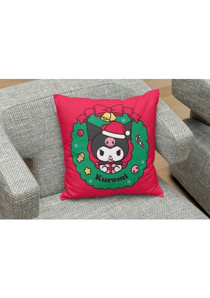 Yeniyıl Noel Temalı Kuromi Desenli Yastık Kılıfı
