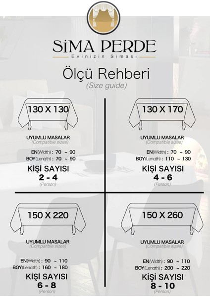 Sima Home Kadife Dokulu Beyaz Renk Masa Örtüsü