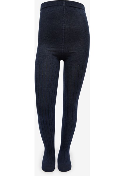 Pretty Rib 2li Beyaz-Lacivert Külotlu Çorap