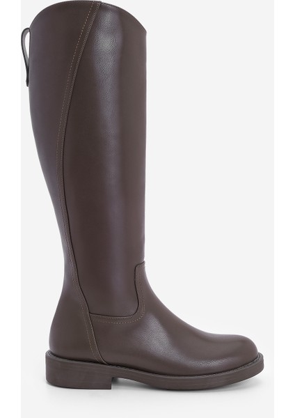 Kadın Yandan Fermuarlı Günlük Çizme Sirante Kahve modelleri