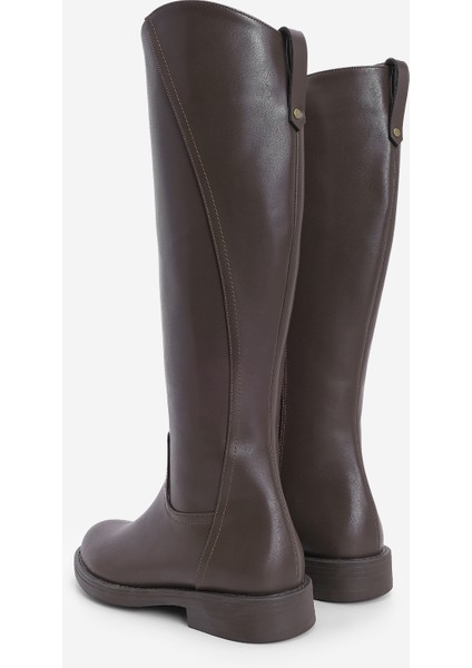 Kadın Yandan Fermuarlı Günlük Çizme Sirante Kahve indirimleri