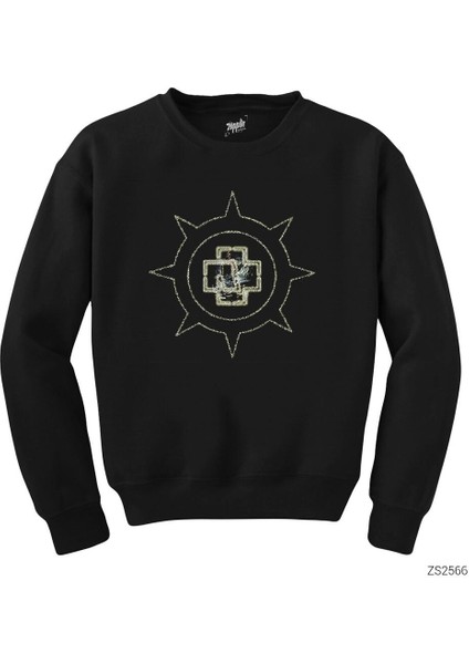 Rammstein Spike Logo Siyah Sweatshirt