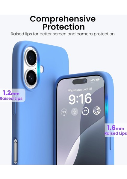 Apple iPhone 16 Plus ile Uyumlu Telefon Kılıfı Kadife Iç Yüzey Soft Tasarım Lansman Kılıf modelleri