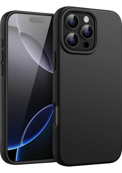 Apple iPhone 16 Pro ile Uyumlu Telefon Kılıfı Kadife Iç Yüzey Soft Tasarım Lansman Kılıf