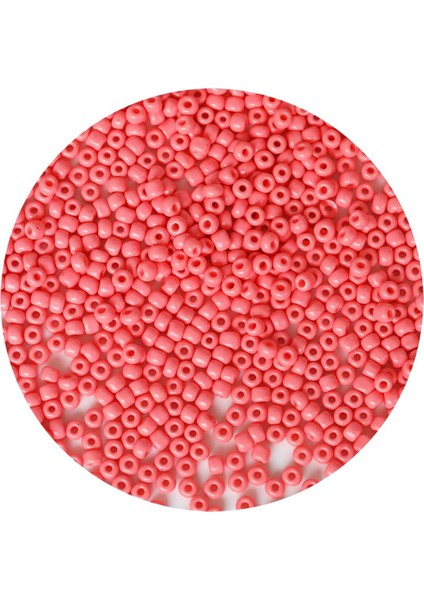 Pembe Renk 4 mm Yaklaşık 660 Adet / 60 Gram Cam Boncuk Oya Yazma Bileklik ve Kolye