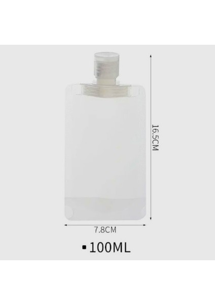 12 Adet 100 ml Krem Şampuan Tekrar Kullanılır Doldurulabilir Torba Sprey Losyon Duş Jeli Kutusu