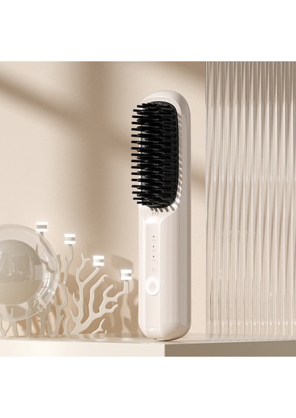 Seramik Isıtmalı Elektrikli Tarak Saç Düzleştirici Kablosuz Taşınabilir Saç Düzleştirme Tarağı (Yurt Dışından)