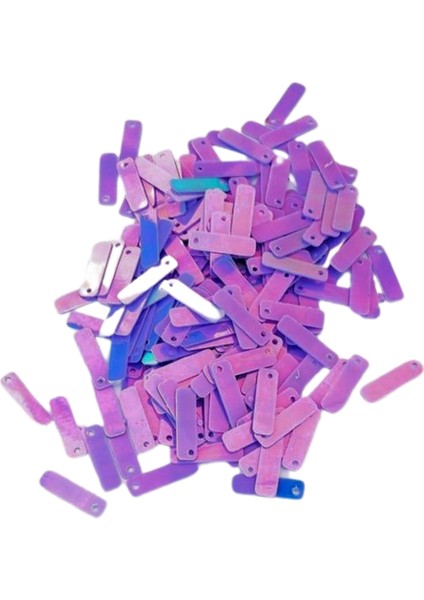 Mor 15 x 5 mm Dantel Oya Yazma Halhal Abiye Lazer Kesim Pul 1000 Adet / 40 Gram