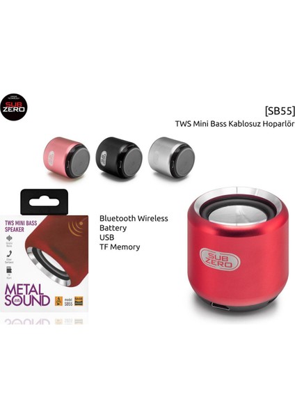 Mini Bass Speaker Bluetooth Güçlü Bas Tf Kart Uyumlu