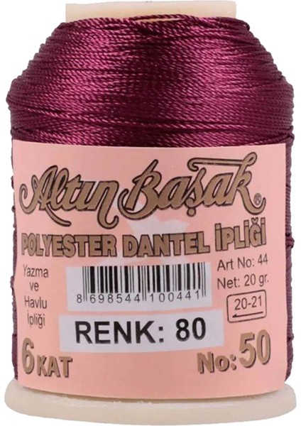 3 Adet Oya ve Dantel Ipi 20 gr - Royaleks - No: 512 - 080 - 003