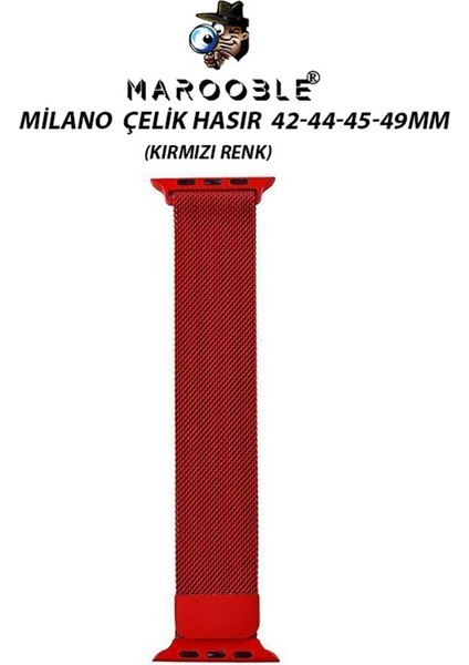 Milano Çelik Örgü Kordon Apple Watch Uyumlu (42-44-45-49MM) Akıllı Saat Kordonu