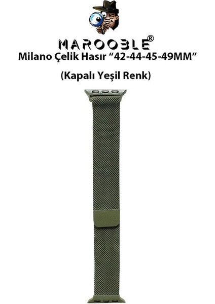 Milano Çelik Örgü Kordon Apple Watch Uyumlu (42-44-45-49MM) Akıllı Saat Kordonu