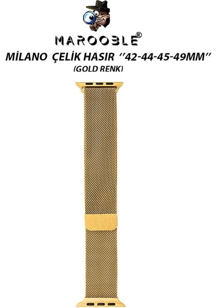 Milano Çelik Örgü Kordon Apple Watch Uyumlu (42-44-45-49MM) Akıllı Saat Kordonu