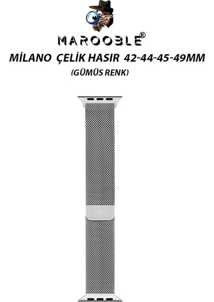 Milano Çelik Örgü Kordon Apple Watch Uyumlu (42-44-45-49MM) Akıllı Saat Kordonu