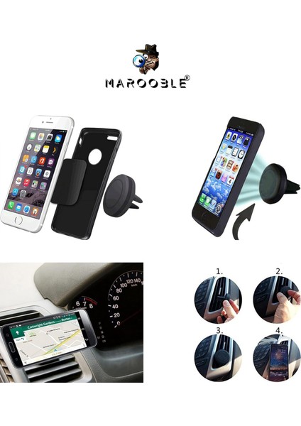 Araç Içi Telefon Tutucu Mıknatıslı Izgara Telefon Tutucu Uzun Süreli Kullanım