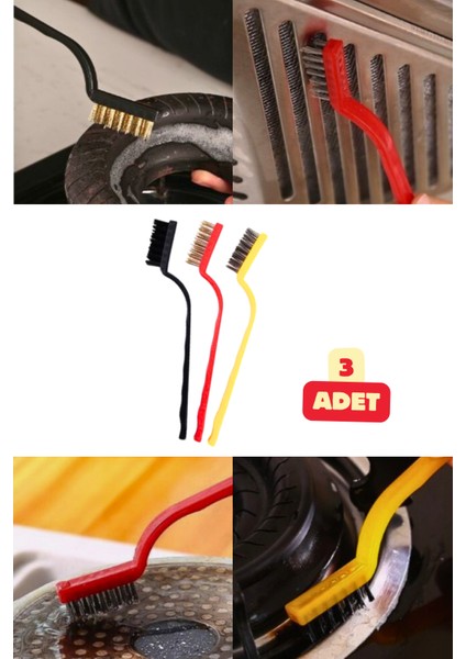 3 Adet Temizlik Fırçası