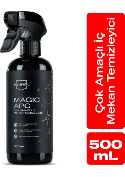 Magic Apc Araç içi Çok Amaçlı Sprey Temizleyici-500ml-Koltuk,Döşeme,Plastik Kolay Temizleyici