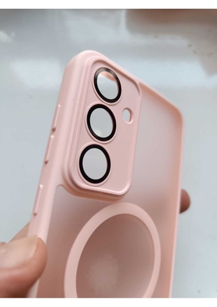 Samsung Galaxy S24 Fe Kılıf Kamera Lens Korumalı Renkli Mat Silikon Rlx Pembe indirimleri