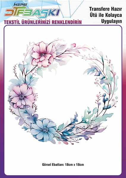 Ütü ile Yapışan Supla Tekstil Transfer Dtf Baskı