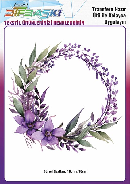 Ütü ile Yapışan Supla Tekstil Transfer Dtf Baskı