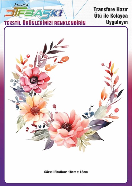 Ütü ile Yapışan Supla Tekstil Transfer Dtf Baskı