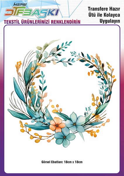 Ütü ile Yapışan Supla Tekstil Transfer Dtf Baskı