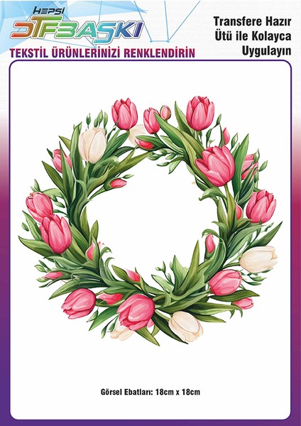 Ütü ile Yapışan Supla Tekstil Transfer Dtf Baskı