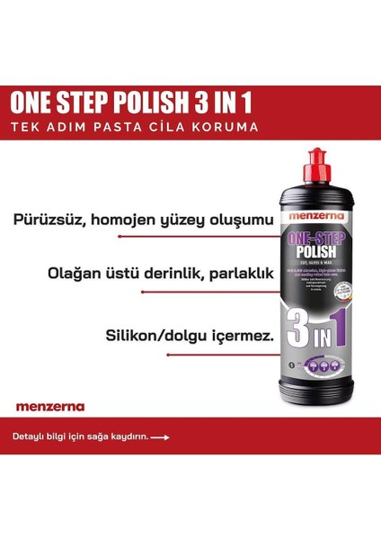 One Step Polish 3in1 Hepsi Bir Arada Pasta Cila 250ml