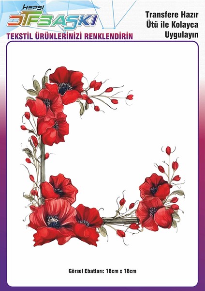 Ütü ile Yapışan Supla Tekstil Transfer Dtf Baskı