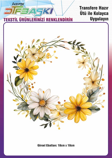 Ütü ile Yapışan Supla Tekstil Transfer Dtf Baskı