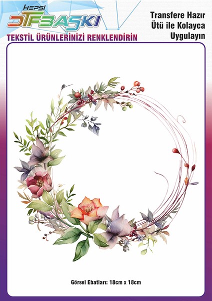 Ütü ile Yapışan Supla Tekstil Transfer Dtf Baskı