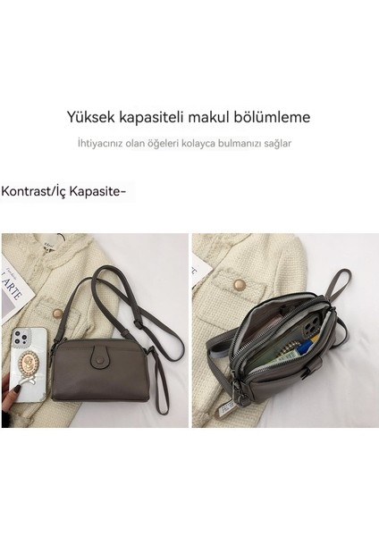 Deri Çapraz Çok Yönlü Banliyö Çanta (Yurt Dışından)