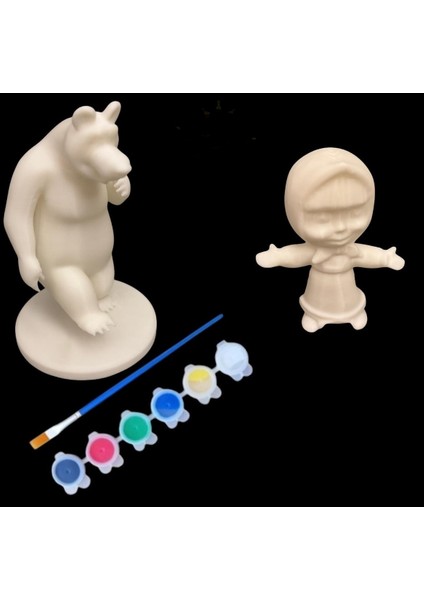 MAŞA VE KOCA AYI 3D FİGÜR BOYAMA SETİ