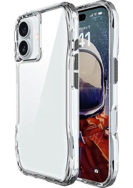 iPhone 16 Plus Kılıf Sgs Military Test Sertifikalı Şeffaf Redclick Incek Kapak