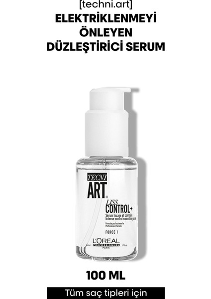 L'oreal Professionnel Techni Art Liss Control+ Elektriklenmeyi Önleyen Düzleştirici Şekillendirici Serum 50 ml