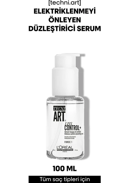 L'Oréal Professionnel L'oreal Professionnel Techni Art Liss Control+ Elektriklenmeyi Önleyen Düzleştirici Şekillendirici Serum 50 ml