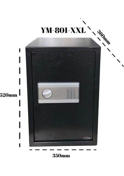 YM-801-XXL Elektronik Şifreli ve Anahtarlı Çelik Kasa