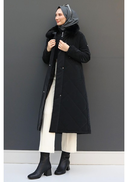 Şişme Anorak Mont Siyah