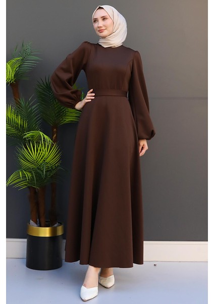 Ronay Tesettür Elbise Acı Kahve modelleri