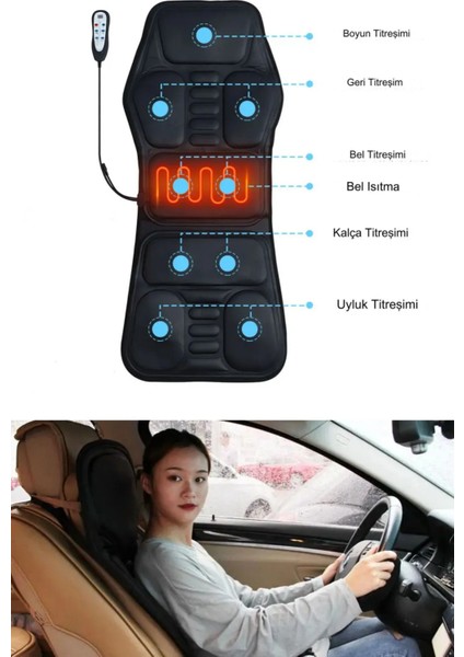 Taşınabilir Koltuk Masaj Aleti Araç Ev Ofis Titreşimli Isıtıcılı Masaj Aleti (Massage Tool) fırsatları