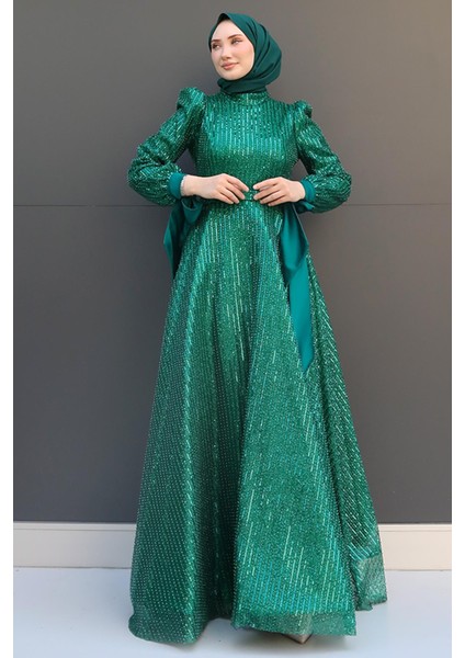 Arzu Tesettür Abiye Gold