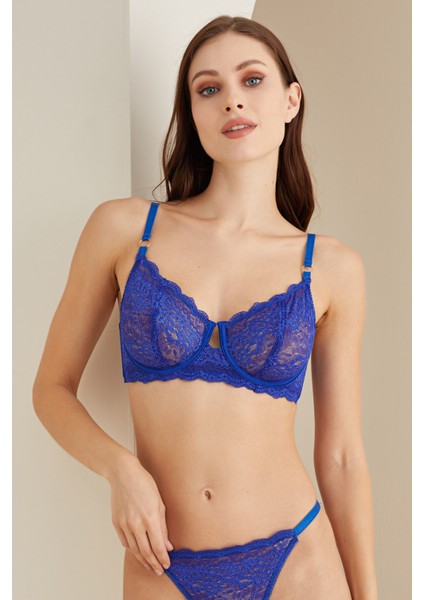 Saks Mavi Elpis Balkonet Tek Sütyen fiyatları