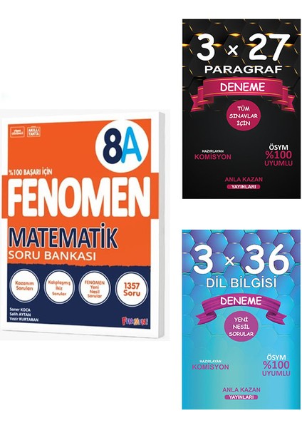 8. Sınıf Matematik A Soru Bankası - Anla Kazan Paragraf - Dilbilgisi Deneme