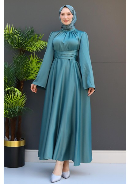 Nazlı Tesettür Elbise Mint modelleri