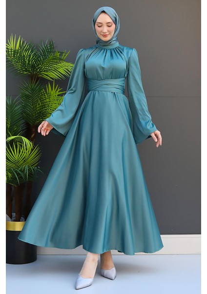 Nazlı Tesettür Elbise Mint fırsatları